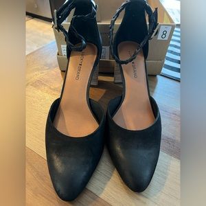 Lucky Brand black pumps with ankle strap